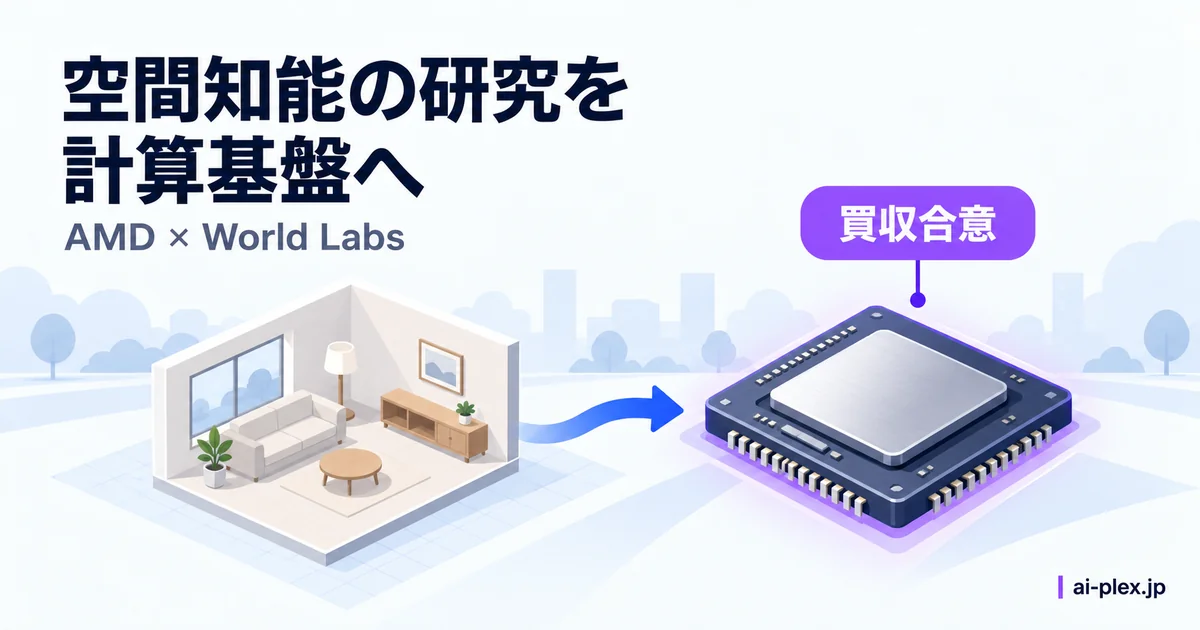 空間知能の研究を計算基盤へ生かす、AMDとWorld Labsの買収合意