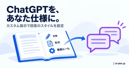 文体・形式・業務ルールを記したノートから会話へ指示が反映される仕組み