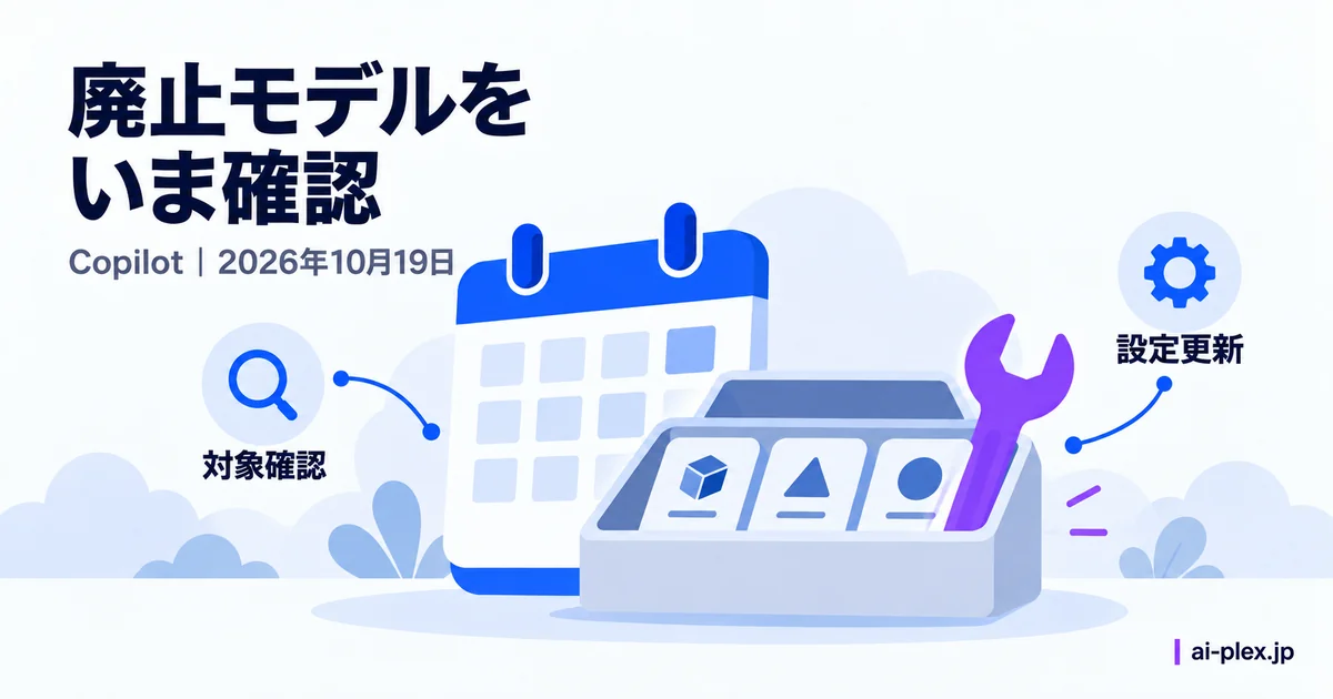 廃止日を確認するカレンダーと設定を更新する道具
