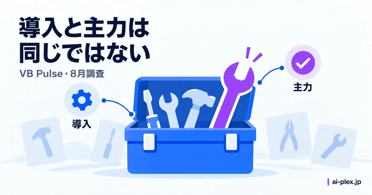 導入済みの複数の道具から主力を選ぶ様子