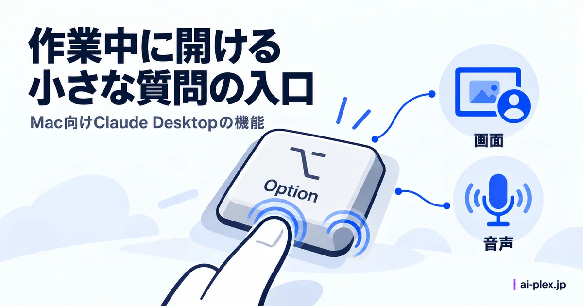 「作業中に開ける小さな質問の入口」を表したイラスト