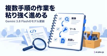 「複数手順の作業を粘り強く進める」を表したイラスト