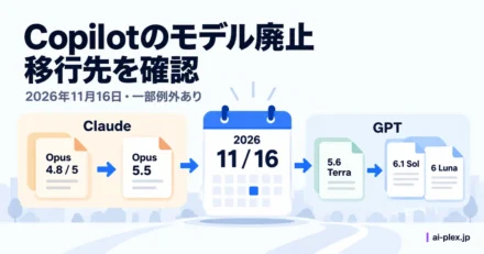 11月16日の廃止対象と移行先モデルの対応