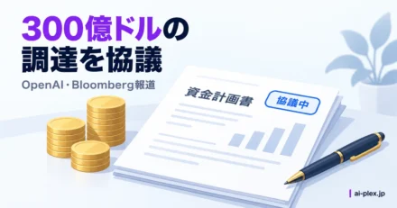 300億ドルの調達協議を示す資金計画書とコイン