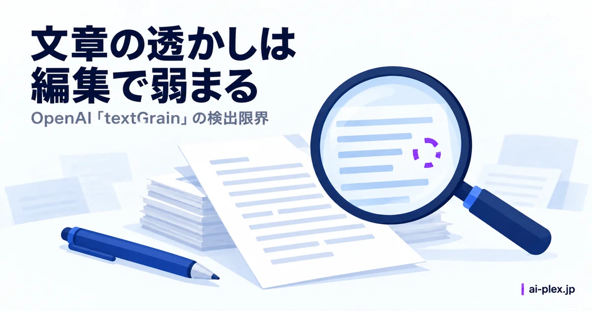文書を拡大鏡で調べ、編集により手がかりが弱まる様子