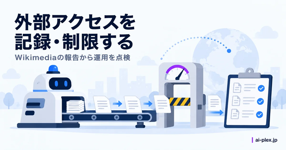 外部へのアクセス記録と通信量の制限を確認するエージェント運用